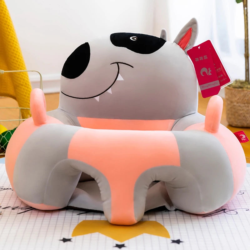 Baby Sofa Support Seat Cover Plush Chair Learning To Sit Comfortable Cartoon Toddler Nest Puff ChairToy Baby Floor Plush Lounger fsil