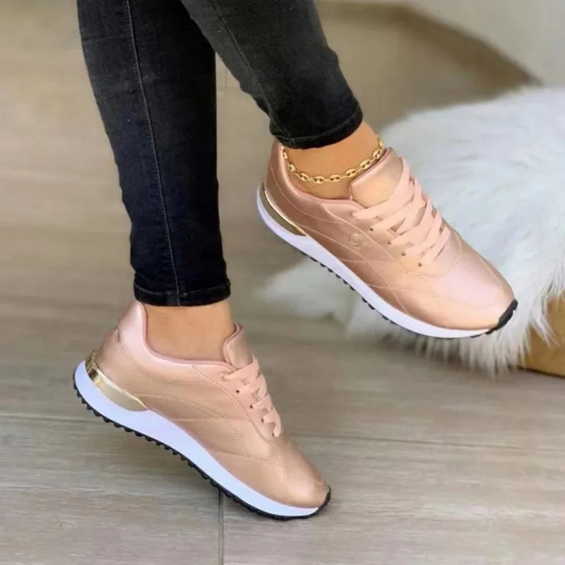 Women Sneakers New Mesh Patchwork Lace Up Platform Outdoor Designer Shoes Comfortable Breathable Women Sneakers djam