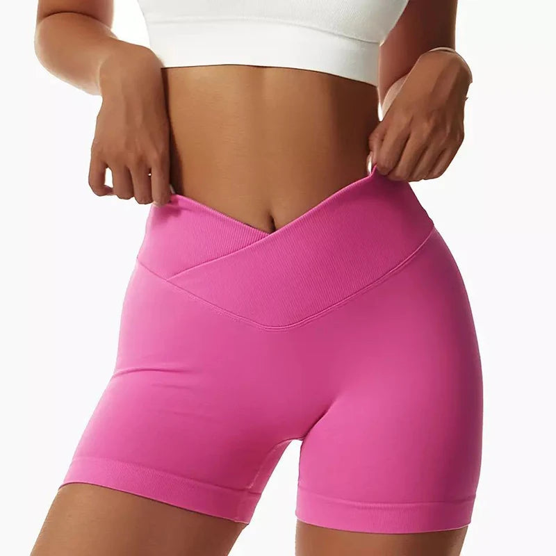 Seamless Yoga Shorts for Women Fitness Shorts Running Cycling Shorts Breathable Sports Leggings High Waist Summer Women's Shorts kd