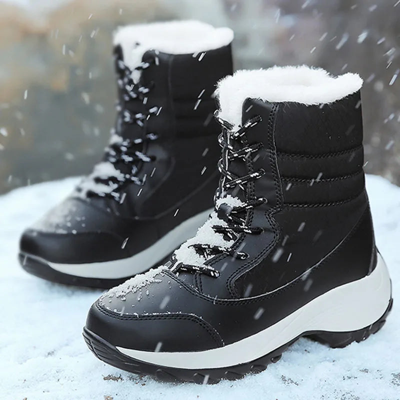 Snow Boots Plush Warm Ankle Boots For Women Winter Shoes Waterproof Boots Women Female Winter Shoes Booties Botas kodez