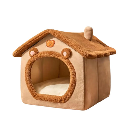 Foldable Pet House Removable Washable Cat House Puppy Cave Sofa Pet Bed House for Extra Small Dogs and Small and Medium Cats fsil