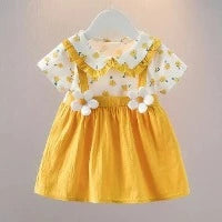 Summer Baby Girl Dress Doll Collar Princess Costume Wedding Birthday Party Outfit Toddler Girl Clothing Children Lovely A1087 fem