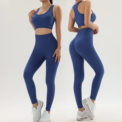 omen's sports fitness suit shock-proof fast-drying vest yoga pants high waist pants slimWomen's sports fitness suit shock-proof