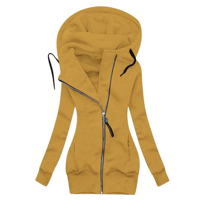 Classic Winter Coat Side Pockets Cold Resistant Super Soft Zipper Closure Warm Hoodie women's Jacket