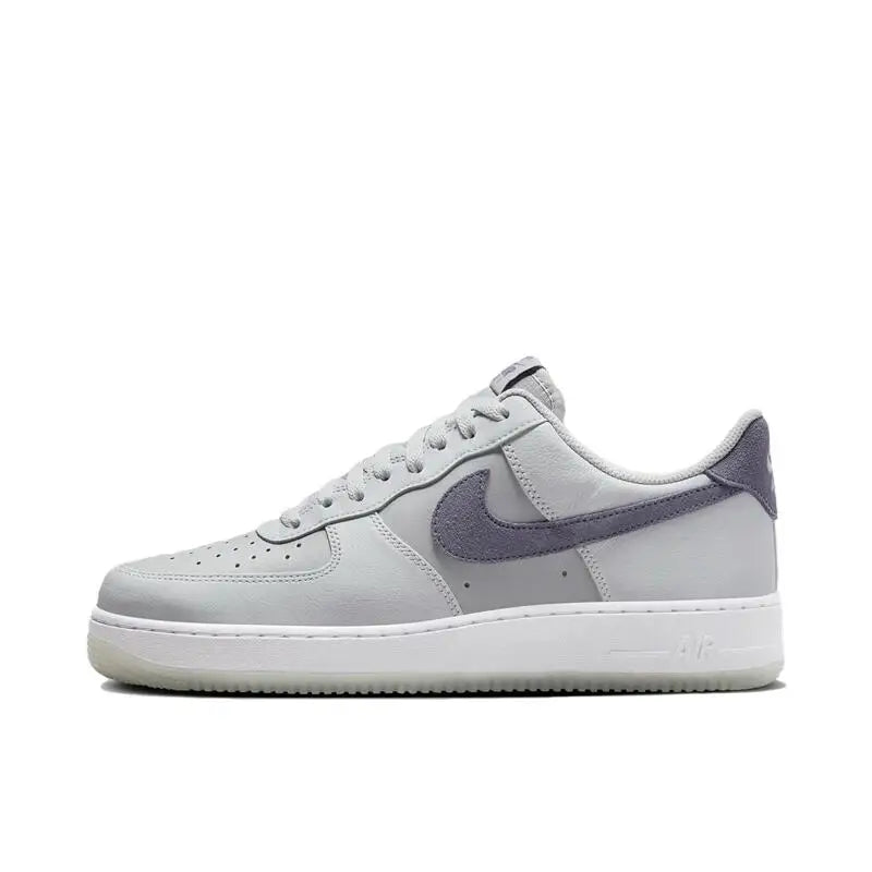 Nike Air Force 1 Lightweight and Comfortable Low-top Sneakers for Men and Women in White and Blue Skateboarding Shoes fr