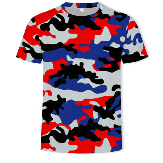 New Camouflage Clothes Leisure Men's and Women's T-Shirts Casual 3D Print Hip Hop Harajuku Personality Round Neck Short Sleeve mmm