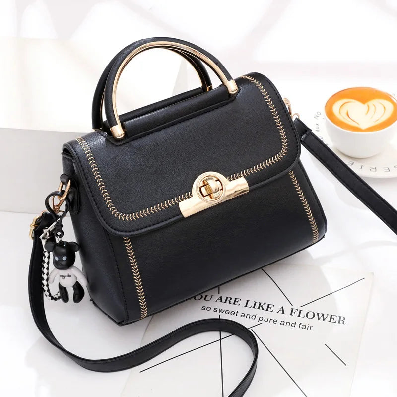 2024 New Lock Flap Small Women Handbags Leisure Shoulder Bag br