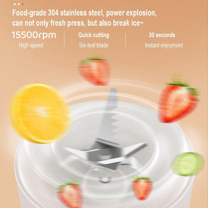 New Portable Blender 500ml Rechargeable Electric Orange Juicer Machine Personal Fresh Juice Blender Smoothie Cup Fruit Mixer