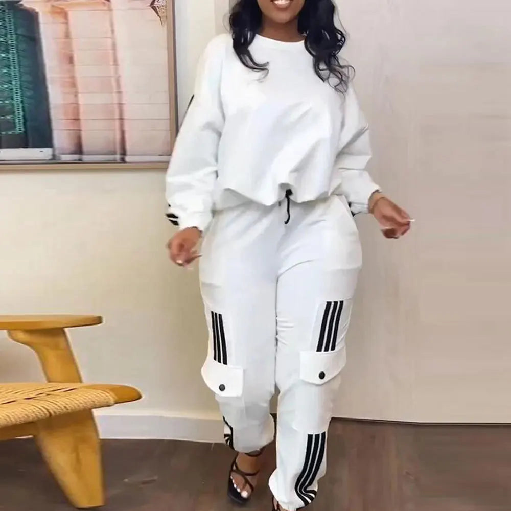 Autumn Winter Casual Matching Set Sexy Women Two Pieces Tracksuit Streetwear Club Outfit wowo