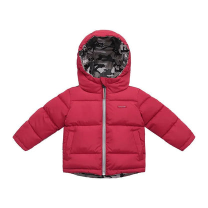 Winter Thick Warm Down Coat For Boys Jackets Can Be Worn On Both Sides Toddler Hooded men's Jacket