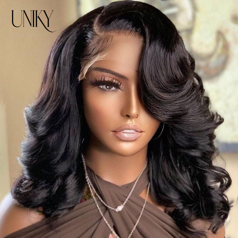 Highlight Bob Wig Perruques Bob Court Cheveux Humains Body Wave Bob Wig Human Hair Ombre Colored Wig Wet AndWavy T Part Lace Wig