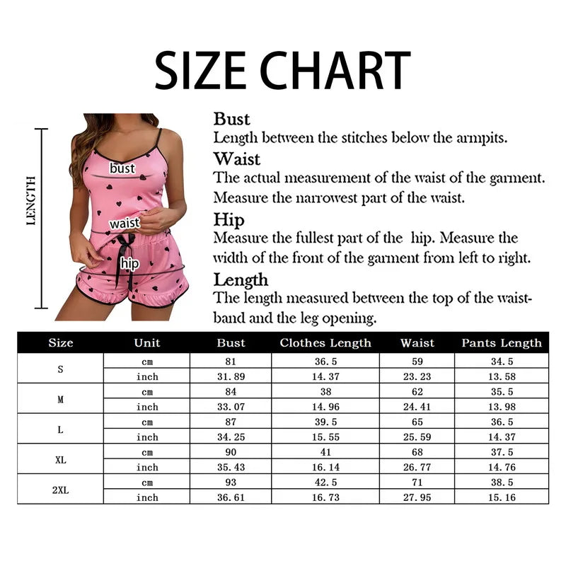 Summer Women's Sexy Pajama Sets Cartoon Pattern Pajamas Strap Sleeveless Cami Set Sleepwear Female Pijamas Night Wear Home Suit