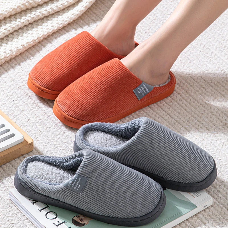 Winter Men Fur Slippers Indoor House Couples Men Fluffy Slides Warm Plush Slipper Bedroom Ladies Cotton Shoes 7