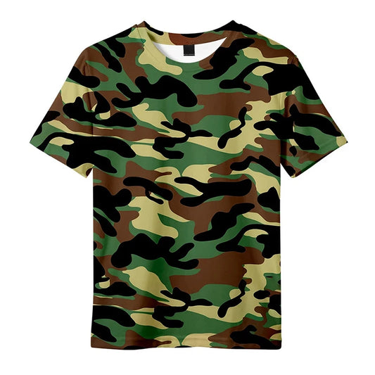 Kids Camouflage 3D Print Short Sleeve T-shirts Boys Girls Tops Military Training Boy T-shirt Children's Clothing Baby T shirts mmm