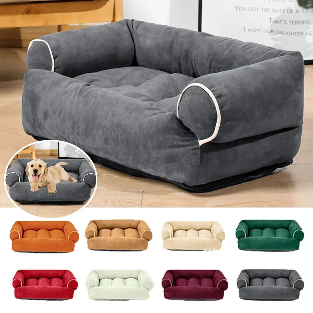 Pet Dog Bed Sofa Deep Sleep Dog House Square Thickened Warm Cat Mat Small Kennel Pet Product Breathable Blanket Winter asu