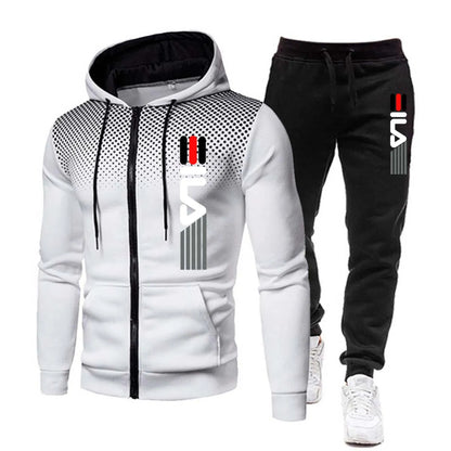 New Fashion Hoodie Fitness Gym Clothing Men Running Set Sportswear bon