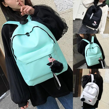 Women Casual Korean Style Canvas Backpack Travel Outing School Bag Storage Pouch