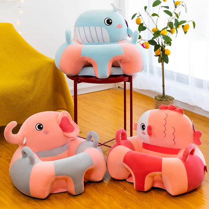 Baby Sofa Support Seat Cover Plush Chair Learning To Sit Comfortable Cartoon Toddler Nest Puff ChairToy Baby Floor Plush Lounger fsil