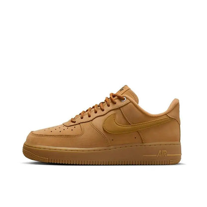 Nike Air Force 1 White Brown Men's and Women's Silver Comfortable Breathable Thick Sole Wear Cushioning Trend Casual Daddy Shoes fr