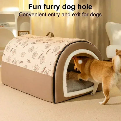 1PC Large Dog Kennel Winter Warm Dog House Removable Washable Four Seasons Large Dogs and Dog House Type Pet Sleeping asu