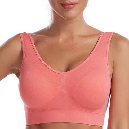 Women Wire Free Bralette Underwear Comfortable Active Padded Brassiere Crop Top asu