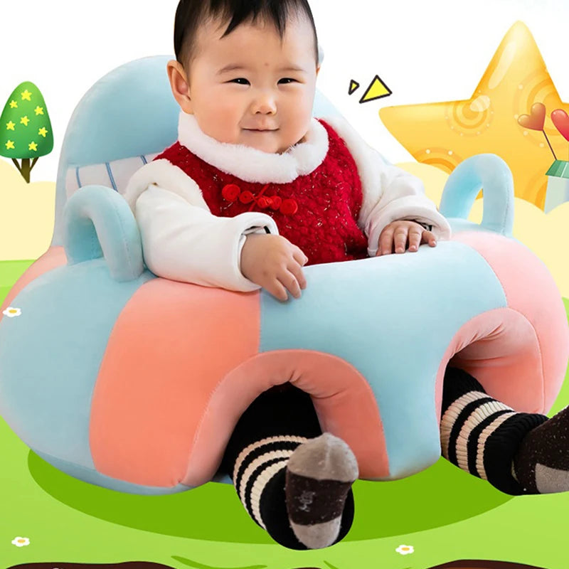 Baby Sofa Support Seat Cover Plush Chair Learning To Sit Comfortable Cartoon Toddler Nest Puff ChairToy Baby Floor Plush Lounger fsil