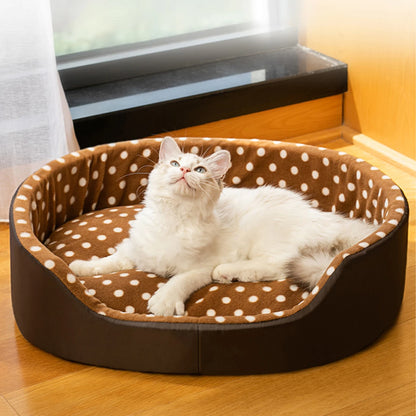 Cats Bed Dot Sponge Pad Dog Accessories Houses and Habitats Pet House Puppy Goods All Supplies Cushions Things Beds Basket Mat asu