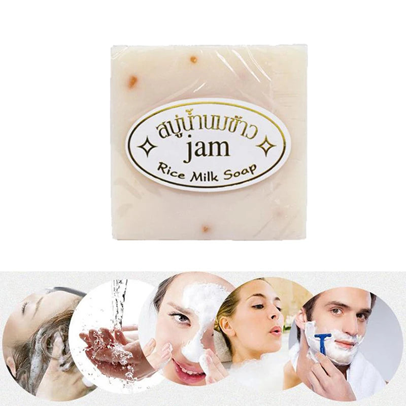 Gold JAM Rice Milk Soap 65g Original Thailand import Rice Milk Soap whitening soap goat milk soap Handmade soap for face