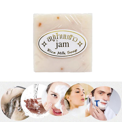 Gold JAM Rice Milk Soap 65g Original Thailand import Rice Milk Soap whitening soap goat milk soap Handmade soap for face