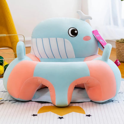 Baby Sofa Support Seat Cover Plush Chair Learning To Sit Comfortable Cartoon Toddler Nest Puff ChairToy Baby Floor Plush Lounger fsil