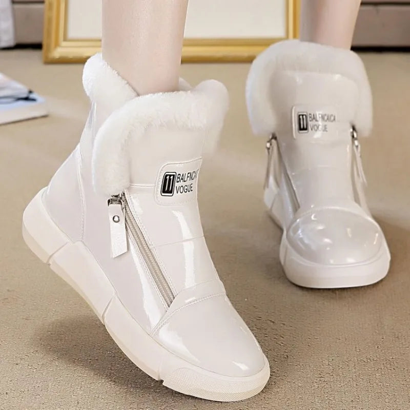 Winter Platform Boots Women Sneakers Shoes Woman High Top Casual Shoes Wedge kodez