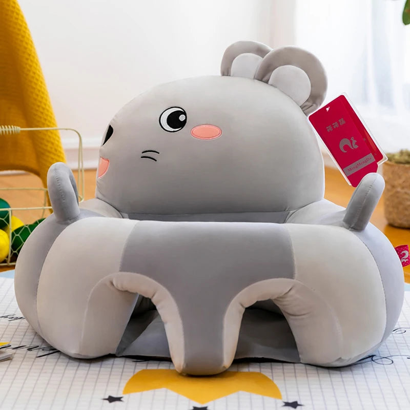 Baby Sofa Support Seat Cover Plush Chair Learning To Sit Comfortable Cartoon Toddler Nest Puff ChairToy Baby Floor Plush Lounger fsil