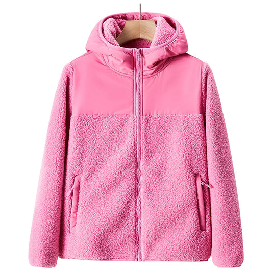 2024 New Korean Female Fashion Autumn Winter Women'S Hoodie Thickened Versatile Warm Fleece Coat Trend Flannel Couple Jacket K2E