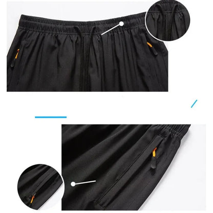 Summer Ice Silk Shorts Men'S Summer Beach Pants Casual Loose Thin Basketball Sports Running Shorts Sweat Wicking Hygroscopic kd