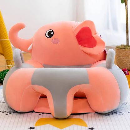 Baby Sofa Support Seat Cover Plush Chair Learning To Sit Comfortable Cartoon Toddler Nest Puff ChairToy Baby Floor Plush Lounger fsil