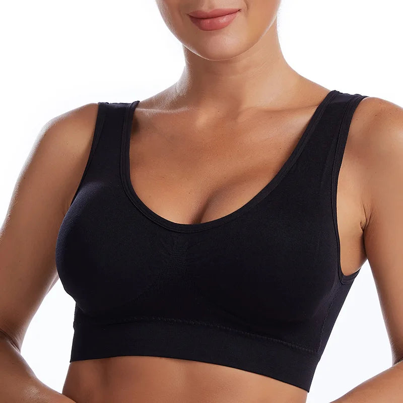 Women Wire Free Bralette Underwear Comfortable Active Padded Brassiere Crop Top asu