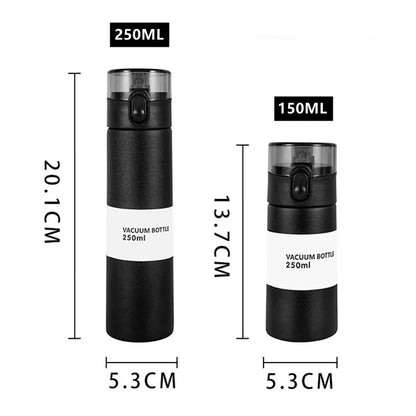 150ml/250mlml Fashion Mini Stainless Steel 304 Vacuum Flask With Straw Portable Pocket Thermos Mug Travel Thermal Water Bottle