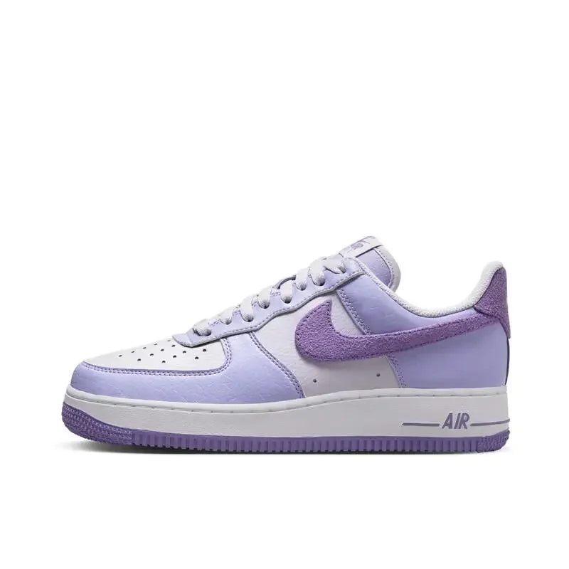 Nike Air Force 1 Men Women Board Shoes Are Comfortable, Lightweight, Slip Resistant, Shock-absorbing, Low Cut, Purple fr