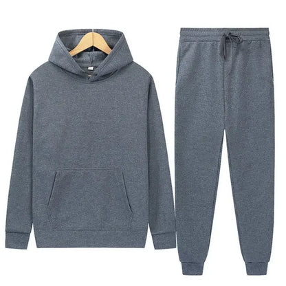 Sportswear for Men and Women Couples Spring, Autumn and Winter Fleece Sweatshirt Set Hoodie + Sweatpants 2-piece Set 4 kanpe