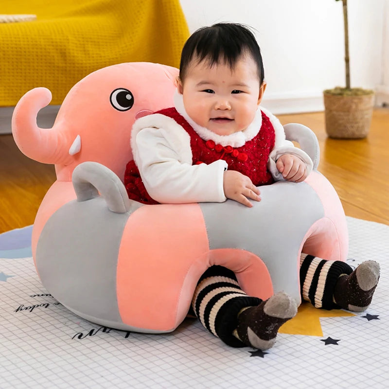 Baby Sofa Support Seat Cover Plush Chair Learning To Sit Comfortable Cartoon Toddler Nest Puff ChairToy Baby Floor Plush Lounger fsil