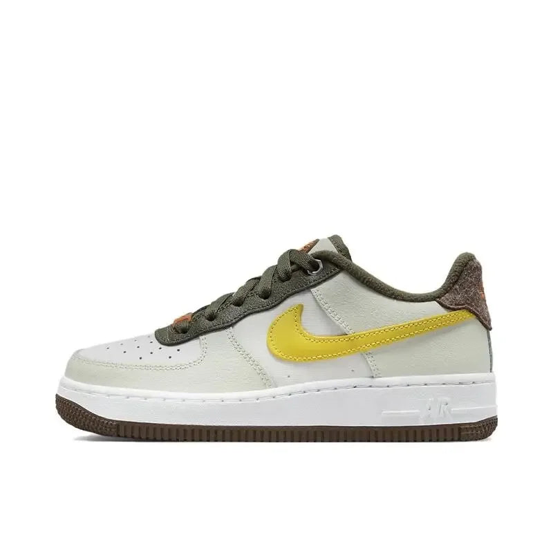 Nike Air Force 1 Men's and Women's Board Shoes Leather Casual Comfort Anti Slip Shock Absorbent Low Cut Blue and White fr