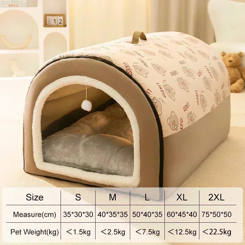 1PC Large Dog Kennel Winter Warm Dog House Removable Washable Four Seasons Large Dogs and Dog House Type Pet Sleeping asu