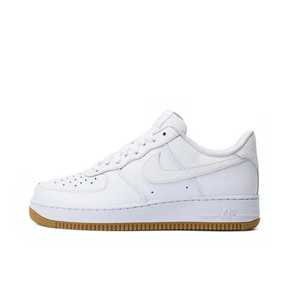 Nike Air Force 1 White Brown Men's and Women's Silver Comfortable Breathable Thick Sole Wear Cushioning Trend Casual Daddy Shoes fr