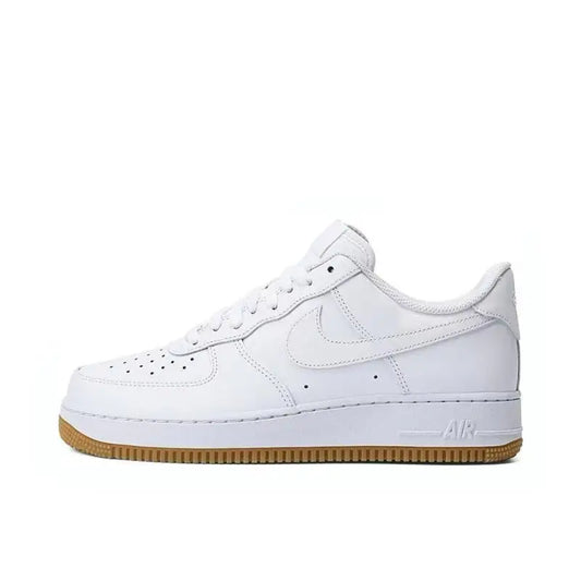 Nike Air Force 1 White Brown Men's and Women's Silver Comfortable Breathable Thick Sole Wear Cushioning Trend Casual Daddy Shoes fr