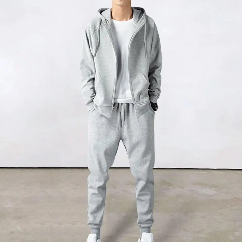 1 Set Men Hoodie Pants  Popular Loose Fit Hood Sweatshirt Sweatpants  Sporty Men Sweatshirt Sweatpants