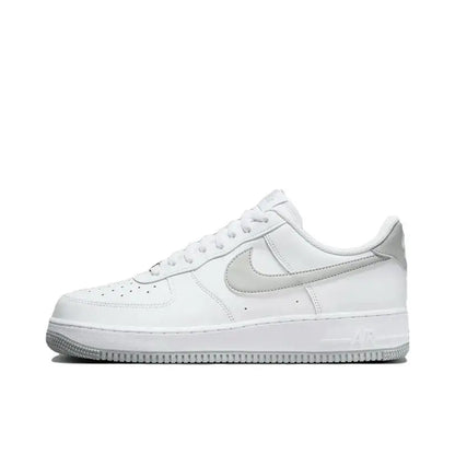 Nike Air Force 1 White Brown Men's and Women's Silver Comfortable Breathable Thick Sole Wear Cushioning Trend Casual Daddy Shoes fr