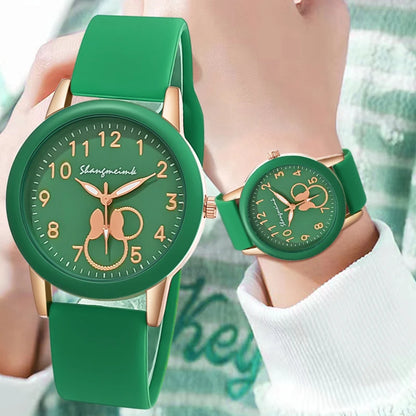 Quartz Watches For Women Luxury Brand Ladies Round Clock Silicone Women's Watch Gift