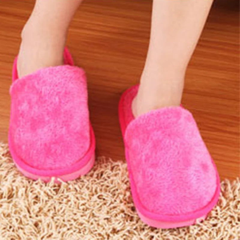 Comwarm Plush Slippers For Women Men Winter Slippers Cute Indoor Home  Cotton Slippers Comfortable Spare slippers domi