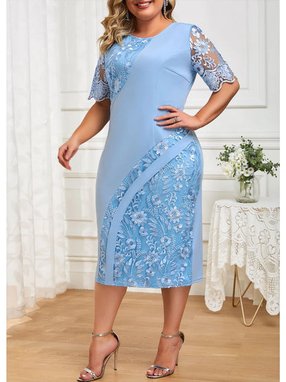 Dress Woman  Floral  Elegant Bodycon Pencil Dress for Wedding Guest jari