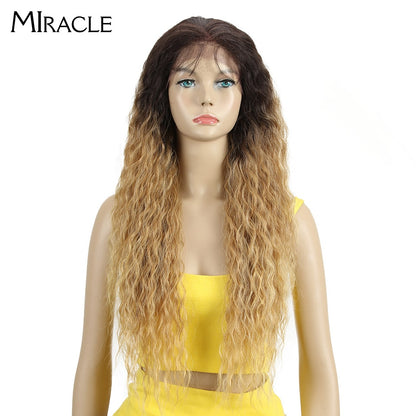 Badon marchand hair Ombre Blonde Lace Front Wig For Women 30Inch Natural Wigs Miracle Hair